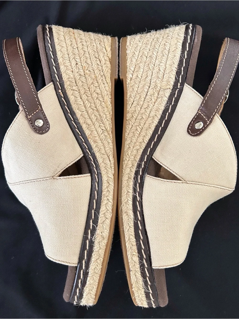 Naturalizer, Satwa Beige Crossover Platform Slingback Espadrille Sandals - 9W